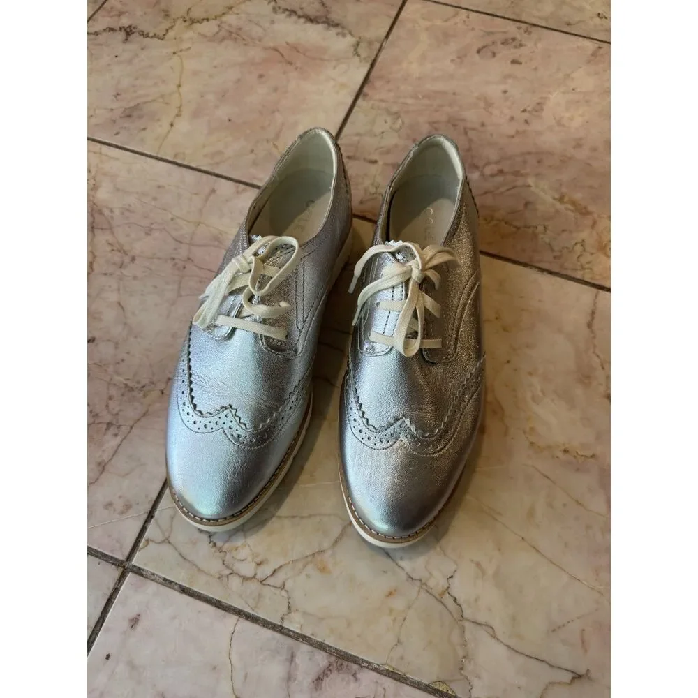Cole Haan Silver Derby Shoes